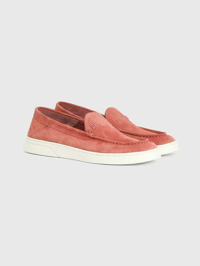 Tommy Hilfiger Th Comfort Collapsible Suede Loafers English Pink Womens Flat Shoes Fashion Tommy Hilfiger Th Comfort Collapsible Suede Loafers English Pink Womens Flat Shoes Fashion
