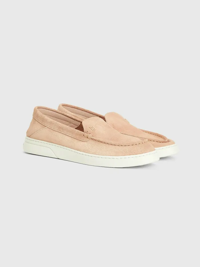 Tommy Hilfiger Th Comfort Collapsible Suede Loafers Misty Blush Womens Flat Shoes Popular Tommy Hilfiger Th Comfort Collapsible Suede Loafers Misty Blush Womens Flat Shoes Popular