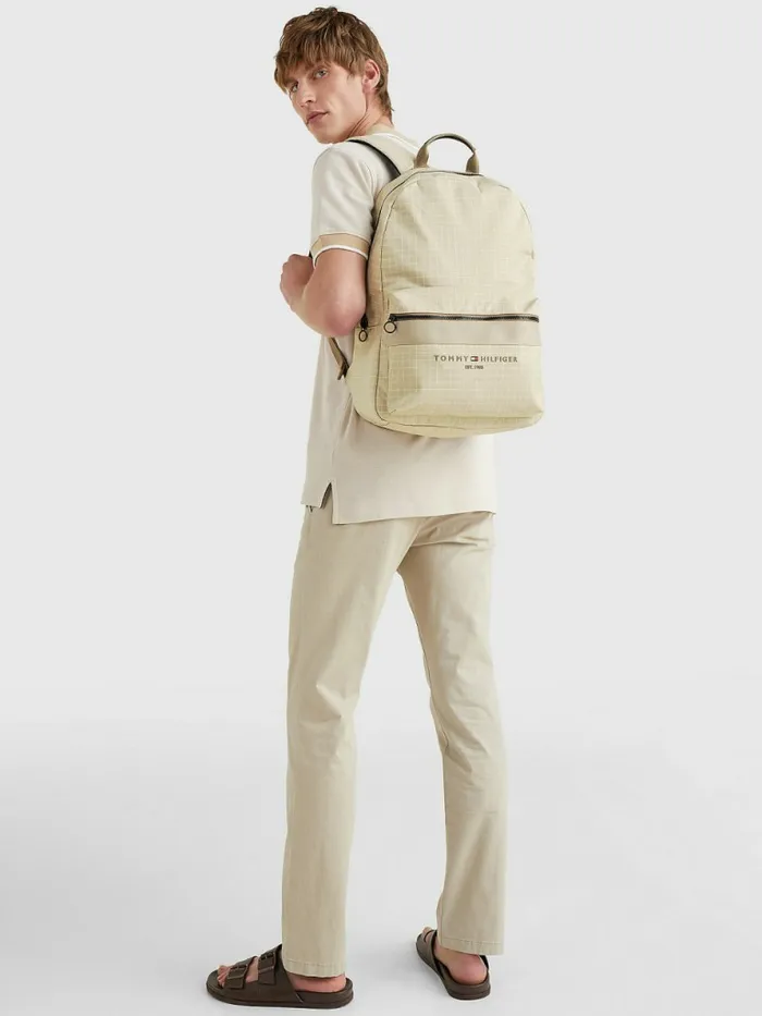 Tommy Hilfiger Th Established Backpack Stone Mens Bags Online
