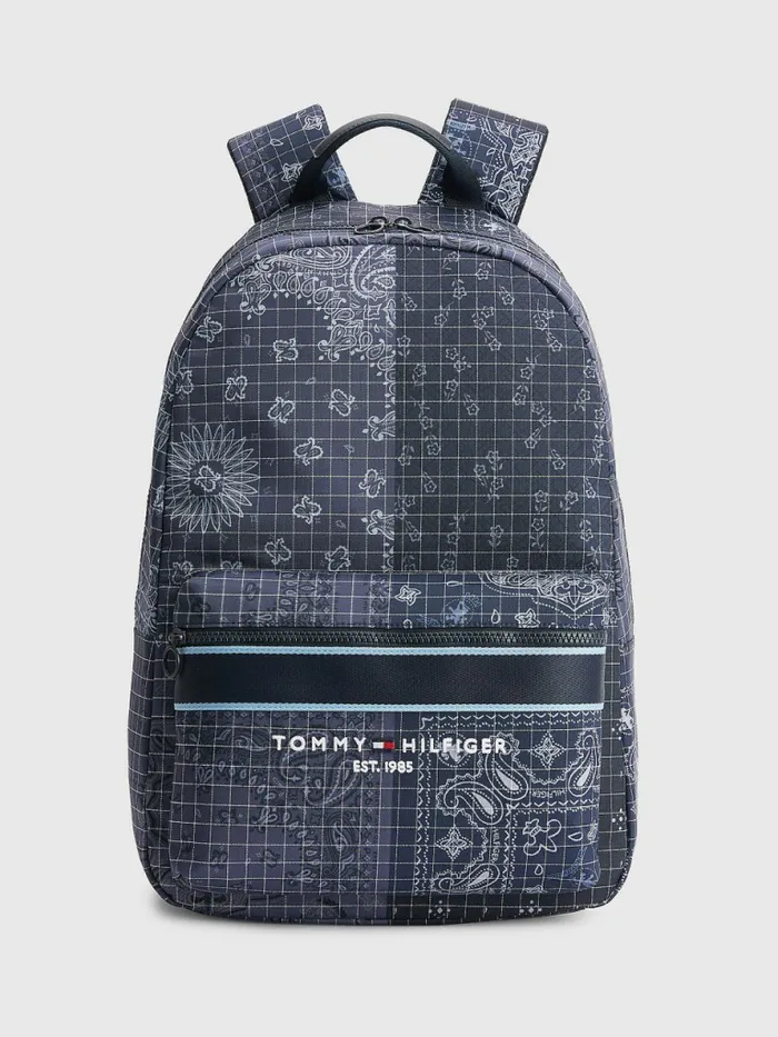 Tommy Hilfiger Th Established Bandana Print Backpack Bandana Print Mens Bags Fashion