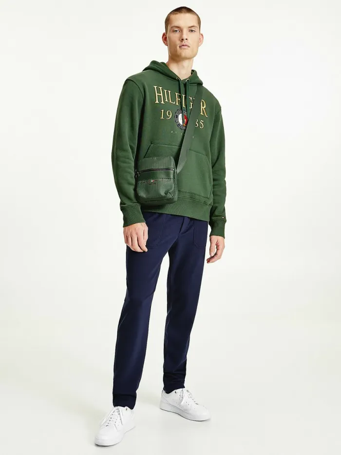 Tommy Hilfiger Th Established Small Reporter Bag Forest Green Mens Bags Sale