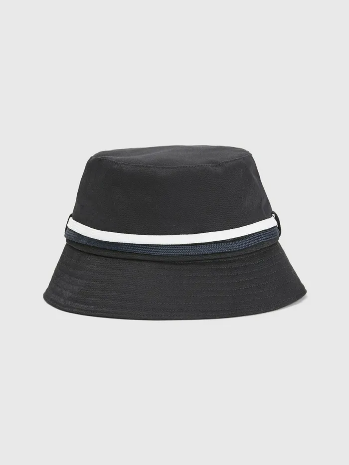 Tommy Hilfiger Th Established Tape Bucket Hat Black Mens Hats and Scarves For Sale