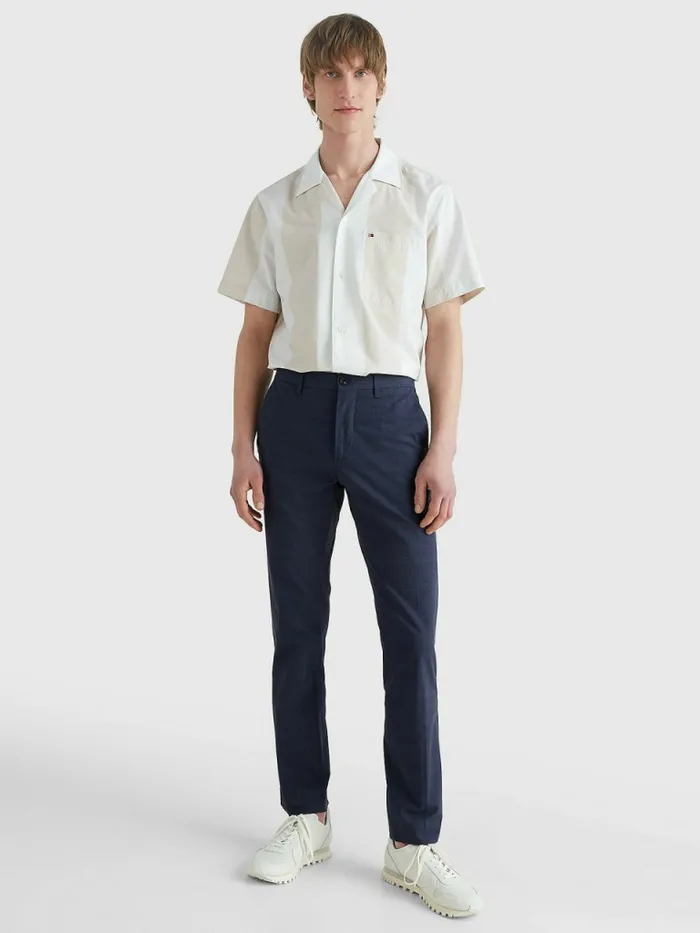Tommy Hilfiger Th Flex Denton Straight Fit Trousers Desert Sky Mens Trousers