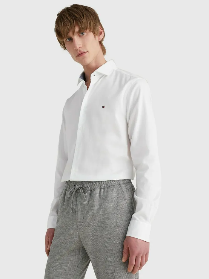 Tommy Hilfiger Th Flex Slim Fit Dobby Shirt Custom Color White Mens Shirts Online Tommy Hilfiger Th Flex Slim Fit Dobby Shirt Custom Color White Mens Shirts Online