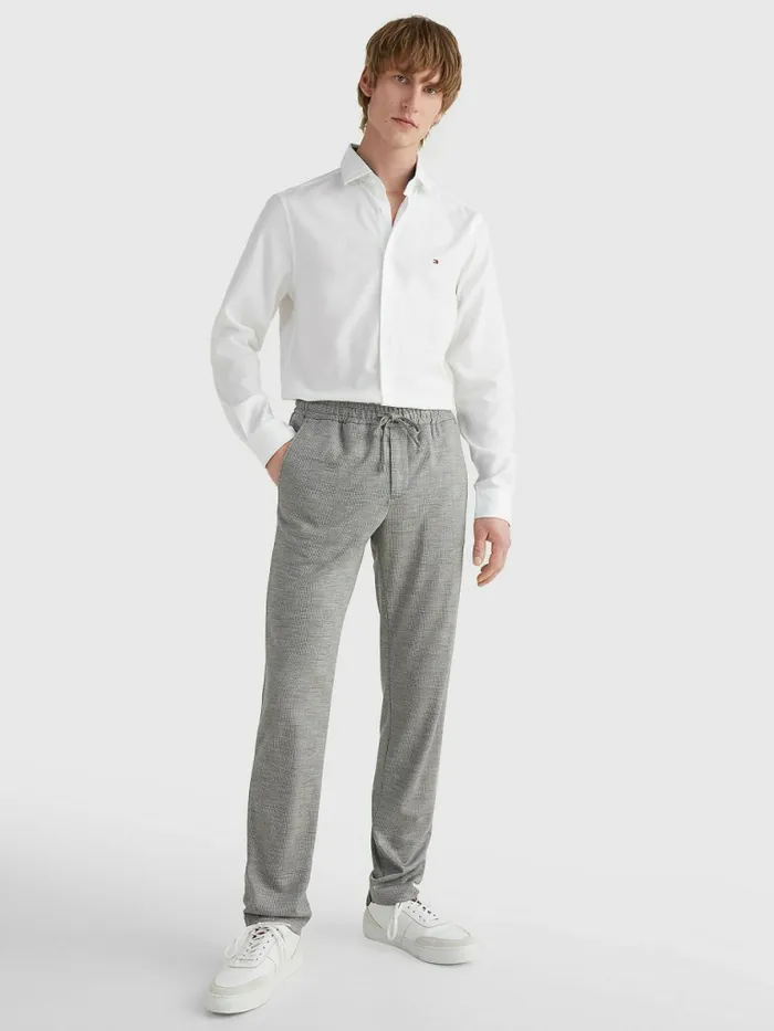 Tommy Hilfiger Th Flex Slim Fit Dobby Shirt Custom Color White Mens Shirts Online