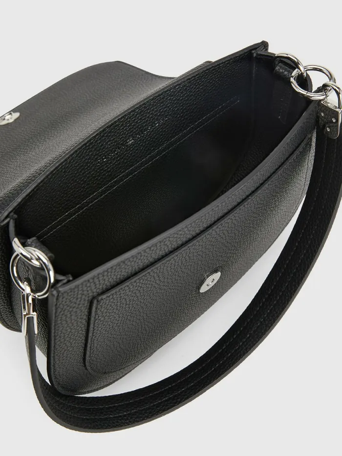 Tommy Hilfiger Th Interlock Saddle Bag Black Womens Bags Cheap On Sale