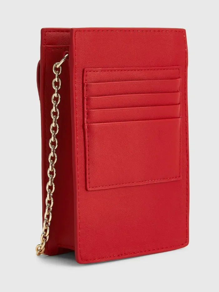 Tommy Hilfiger Th Lock Party Phone Wallet Primary Red Womens Wallets and Keyrings Popular
