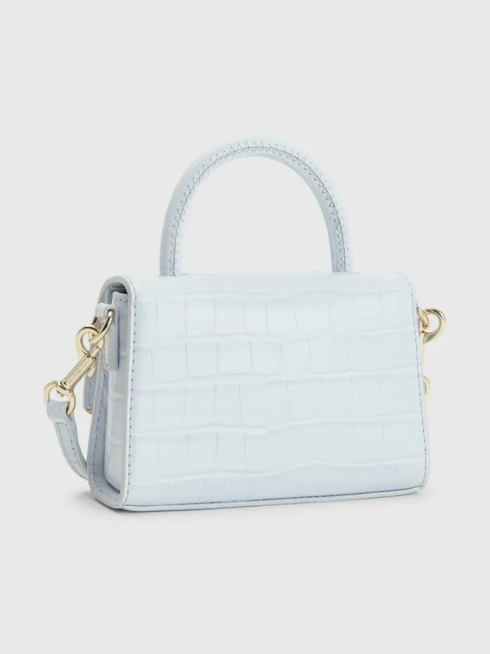 Tommy Hilfiger Th Modern Croco Mini Bar Bag Breezy Blue Croc Womens Bags Sale