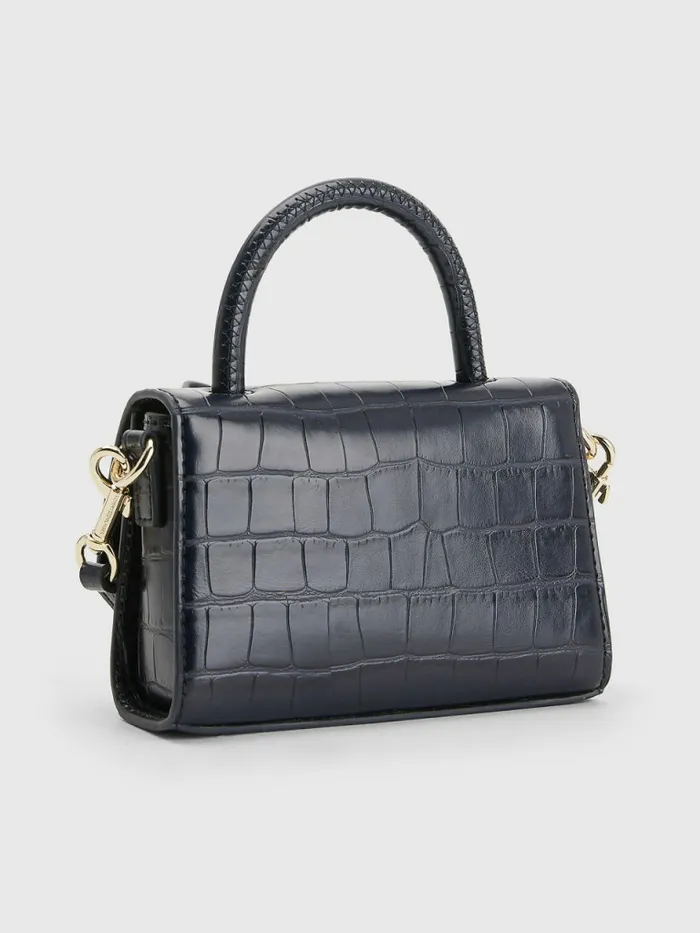 Tommy Hilfiger Th Modern Croco Mini Bar Bag Tommy Navy Croc Womens Bags On Sale