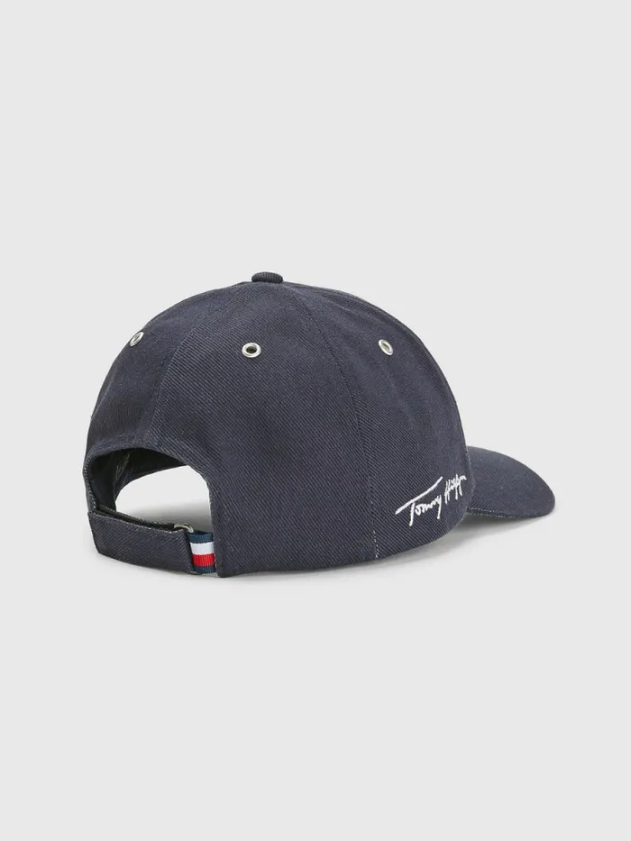 Tommy Hilfiger Th Modern Signature Embroidery Cap Desert Sky Mens Hats and Scarves Gift for Friend