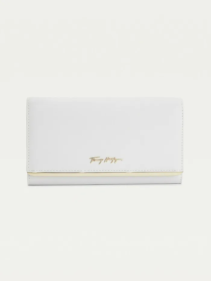 Tommy Hilfiger Th Modern Signature Flap Wallet Bright White Womens Wallets and Keyrings Sale Tommy Hilfiger Th Modern Signature Flap Wallet Bright White Womens Wallets and Keyrings Sale