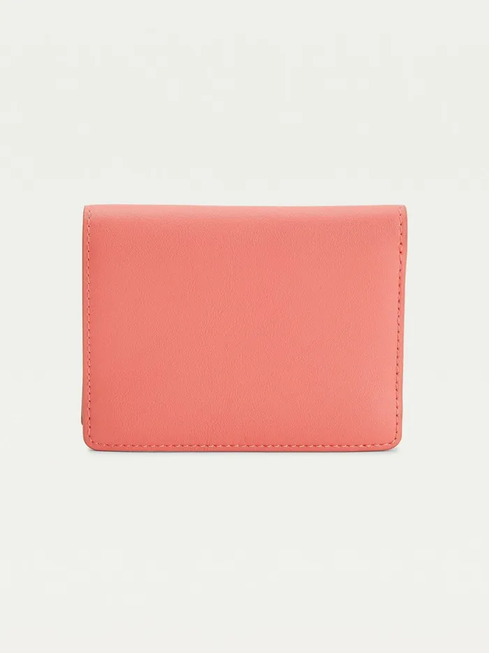 Tommy Hilfiger Th Modern Small Signature Plaque Wallet Crystal Coral Womens Wallets and Keyrings Gift 4 You