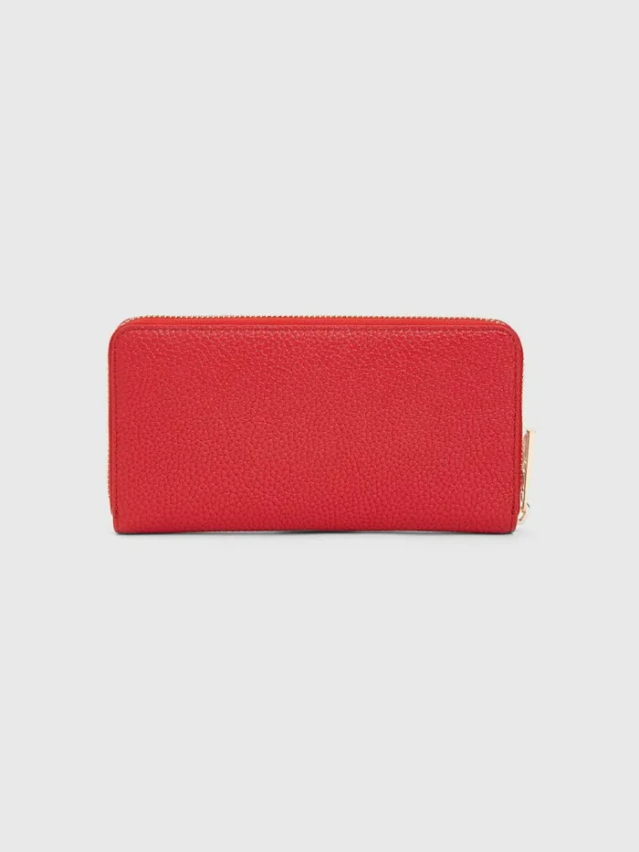 Tommy Hilfiger Th Monogram Large ZipAround Wallet Primary Red Womens Wallets and Keyrings Casaul