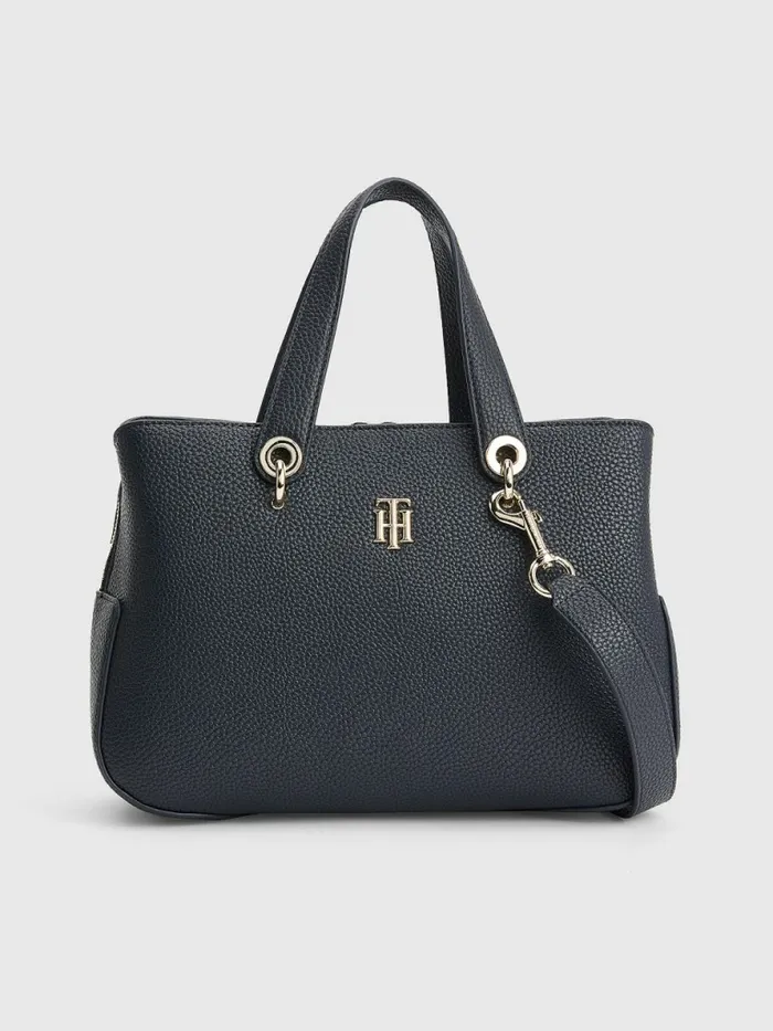 Tommy Hilfiger Th Monogram Medium Satchel Desert Sky Womens Bags Cheap On Sale Tommy Hilfiger Th Monogram Medium Satchel Desert Sky Womens Bags Cheap On Sale