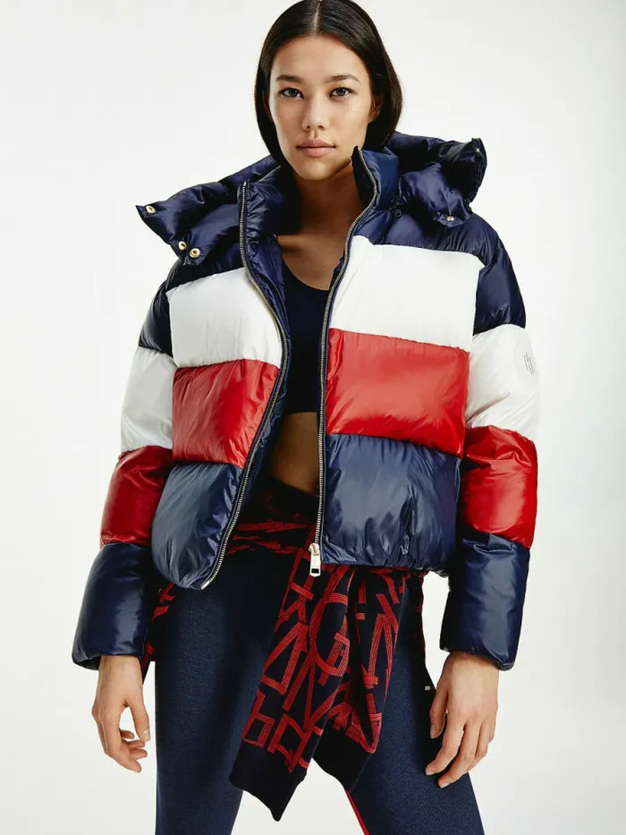 Tommy Hilfiger Th Protect ColourBlocked Down Puffer Jacket Breezy BlueTh Optic White Swt Womens Coats and Jackets Sale Tommy Hilfiger Th Protect ColourBlocked Down Puffer Jacket Breezy BlueTh Optic White Swt Womens Coats and Jackets Sale