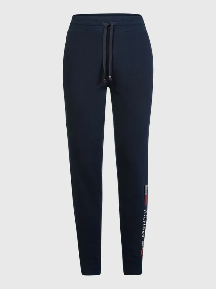 Tommy Hilfiger Th Stretch Cuffed Logo Joggers Desert Sky Mens Trousers