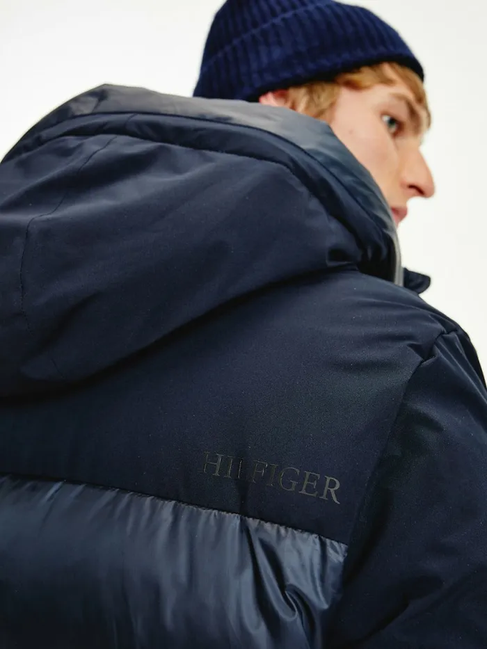 Tommy Hilfiger Th Tech Warm Filled Puffer Parka Desert Sky Mens Coats and Jackets Sale