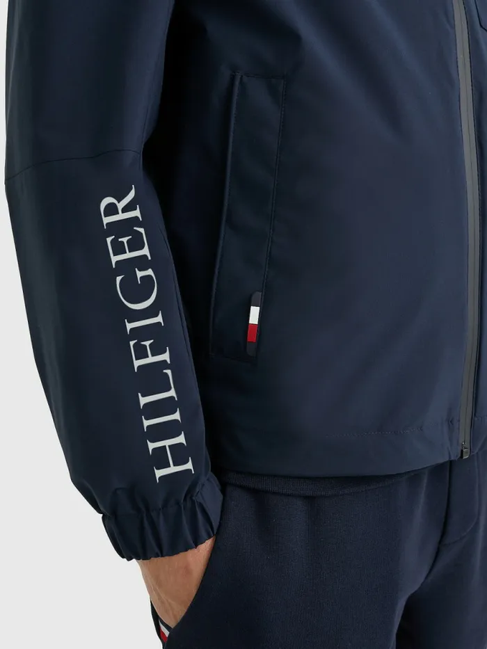 Tommy Hilfiger Th Tech Warm Hooded Jacket Desert Sky Mens Coats and Jackets Near Me