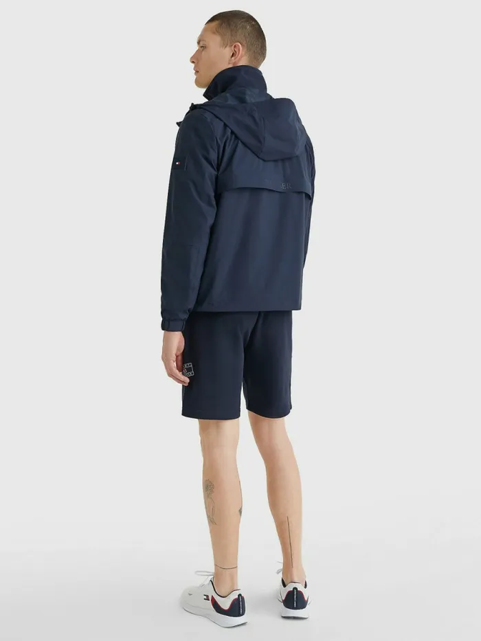 Tommy Hilfiger Th Tech Warm Hooded Jacket Desert Sky Mens Coats and Jackets Near Me