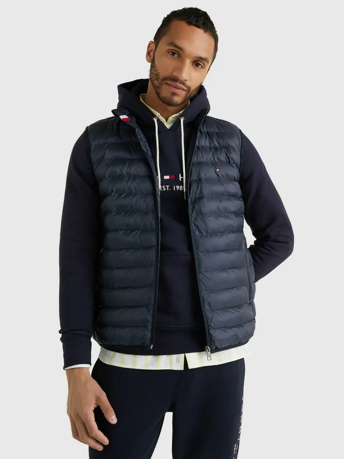 Tommy Hilfiger Th Warm Packable Padded Gilet Desert Sky Mens Coats and Jackets On Sale Tommy Hilfiger Th Warm Packable Padded Gilet Desert Sky Mens Coats and Jackets On Sale