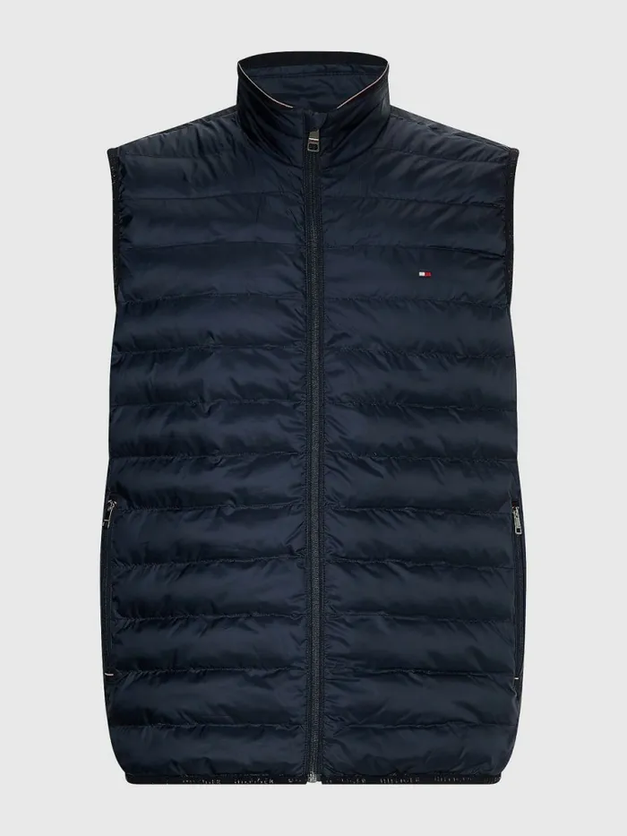 Tommy Hilfiger Th Warm Packable Padded Gilet Desert Sky Mens Coats and Jackets On Sale
