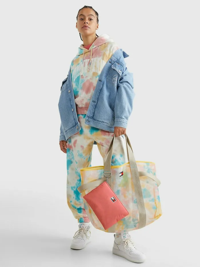 Tommy Hilfiger TieDye Mesh Weekender Tote Tie Dye Womens Bags Fashion