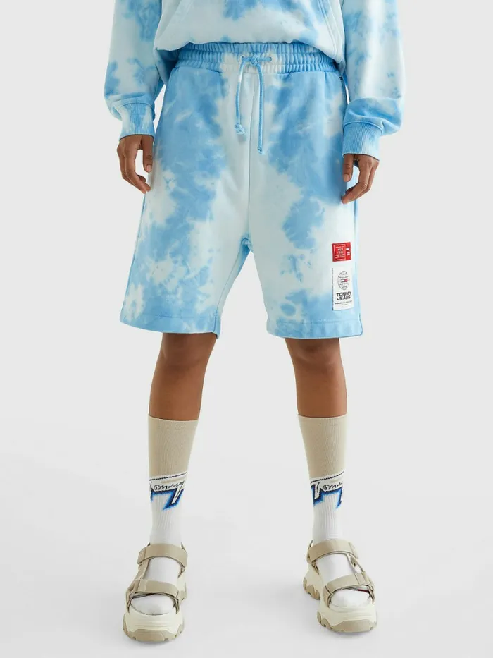 Tommy Hilfiger TieDye Relaxed Fit Shorts Tie Dye Blue Womens Shorts Sale