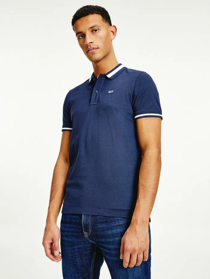 Tommy Hilfiger Tipped Stretch Slim Fit Polo Twilight Navy Mens Polo Shirts Sale Tommy Hilfiger Tipped Stretch Slim Fit Polo Twilight Navy Mens Polo Shirts Sale