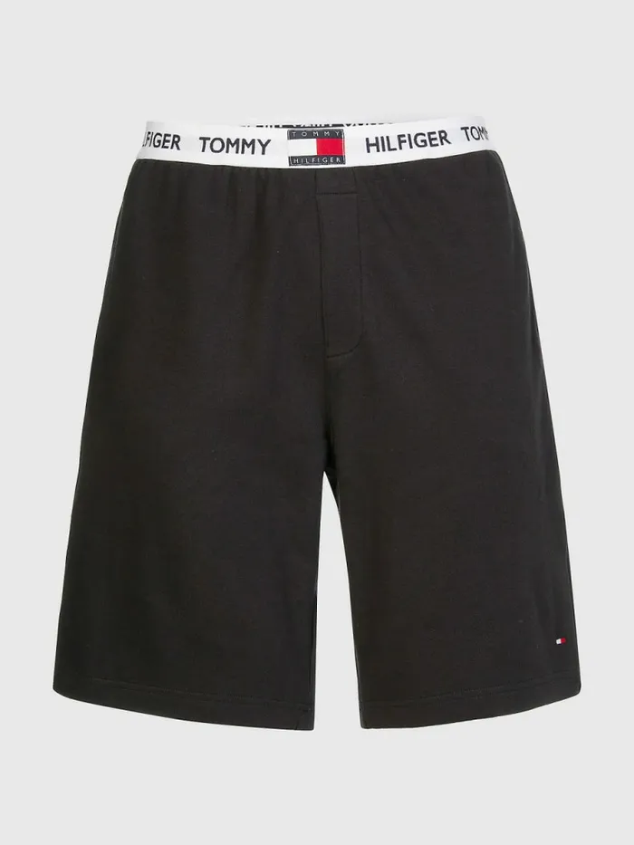 Tommy Hilfiger Tommy 85 Logo Waistband Long Shorts Black Mens Loungewear and Nightwear Gift Ideas
