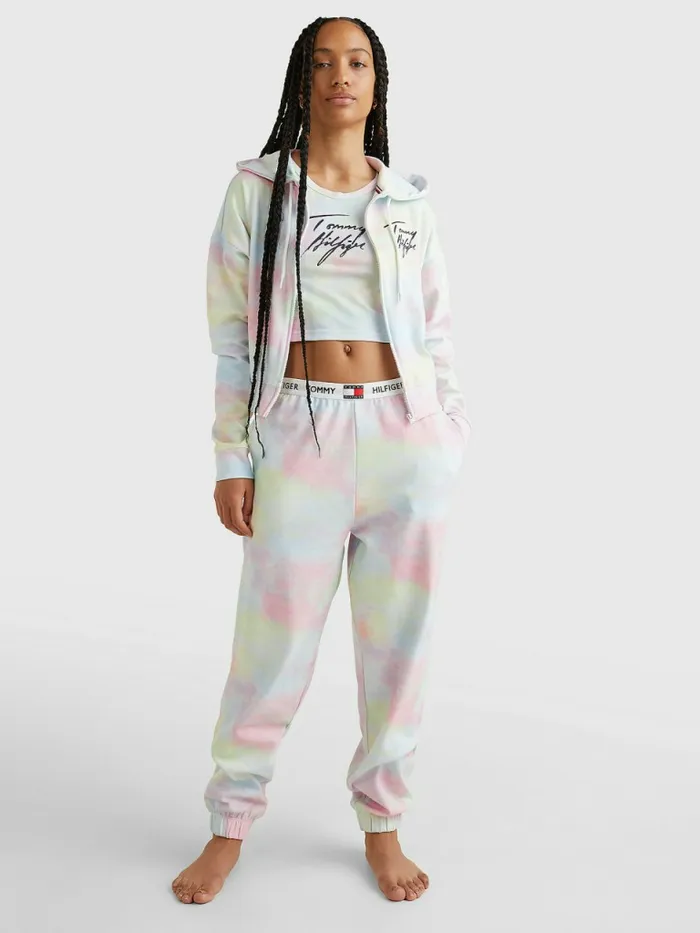 Tommy Hilfiger Tommy 85 Pastel High Waist Sweatpants Cloudy Haze Womens Trousers Popular
