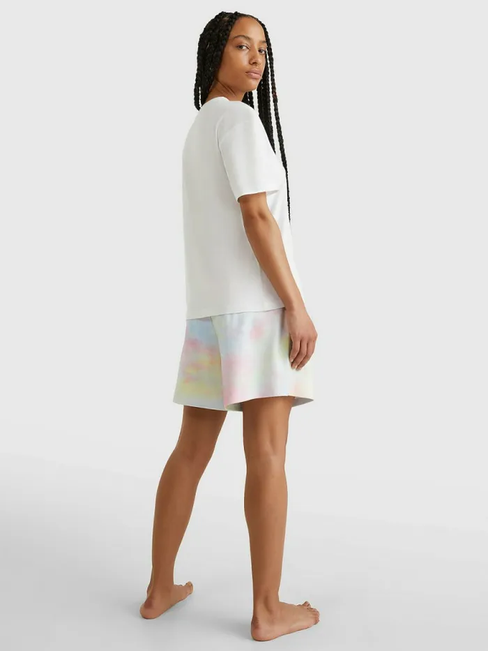 Tommy Hilfiger Tommy 85 Pastel Logo TShirt White Womens Lounge and Nightwear