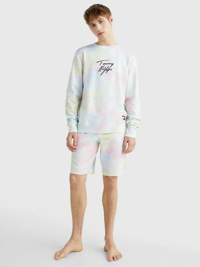 Tommy Hilfiger Tommy 85 Pastel Sweatshirt Cloudy Haze Mens Sweatshirts and Hoodies Near Me