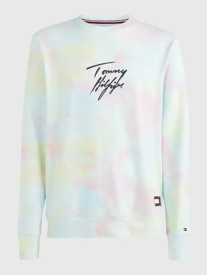 Tommy Hilfiger Tommy 85 Pastel Sweatshirt Cloudy Haze Mens Sweatshirts and Hoodies Near Me