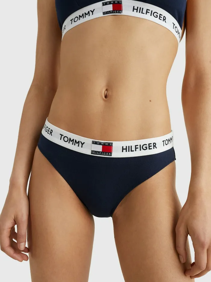 Tommy Hilfiger Tommy 85 Stretch Cotton Logo Briefs Navy Blazer Womens Lingerie