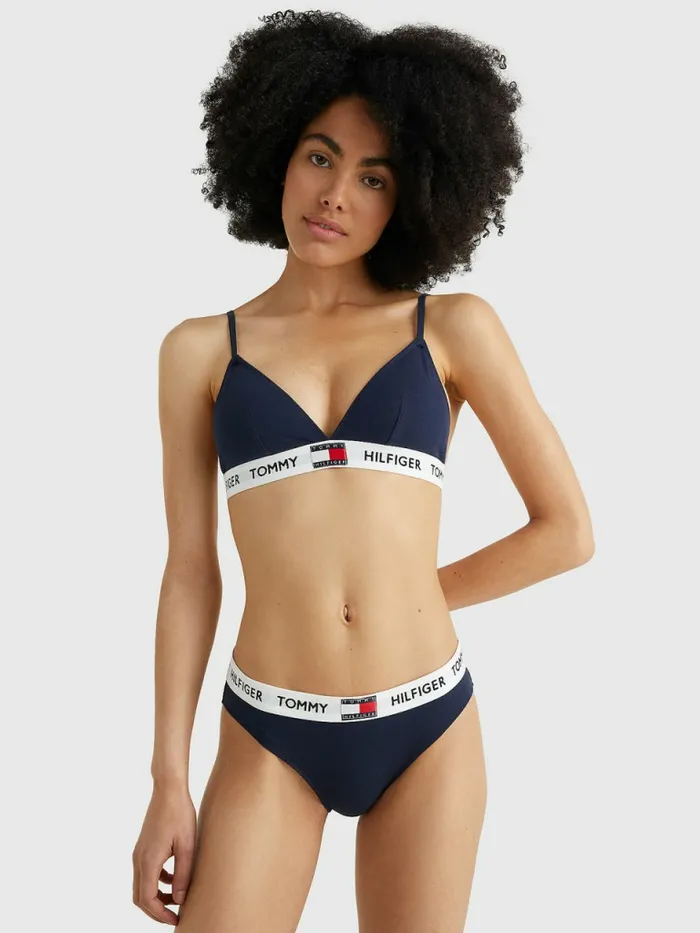 Tommy Hilfiger Tommy 85 Stretch Cotton Logo Briefs Navy Blazer Womens Lingerie