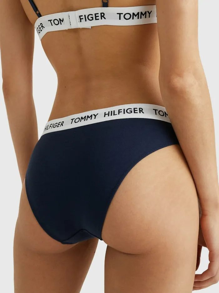 Tommy Hilfiger Tommy 85 Stretch Cotton Logo Briefs Navy Blazer Womens Lingerie