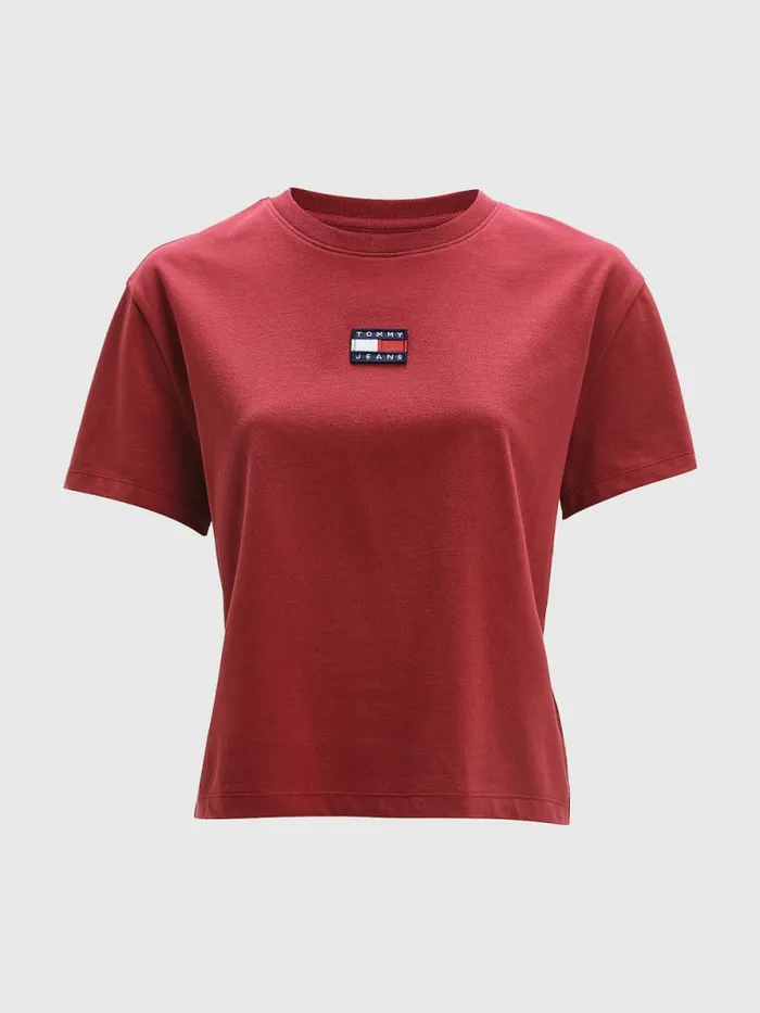 Tommy Hilfiger Tommy Badge Crew Neck TShirt Cranberry Crush Womens TShirts Sale