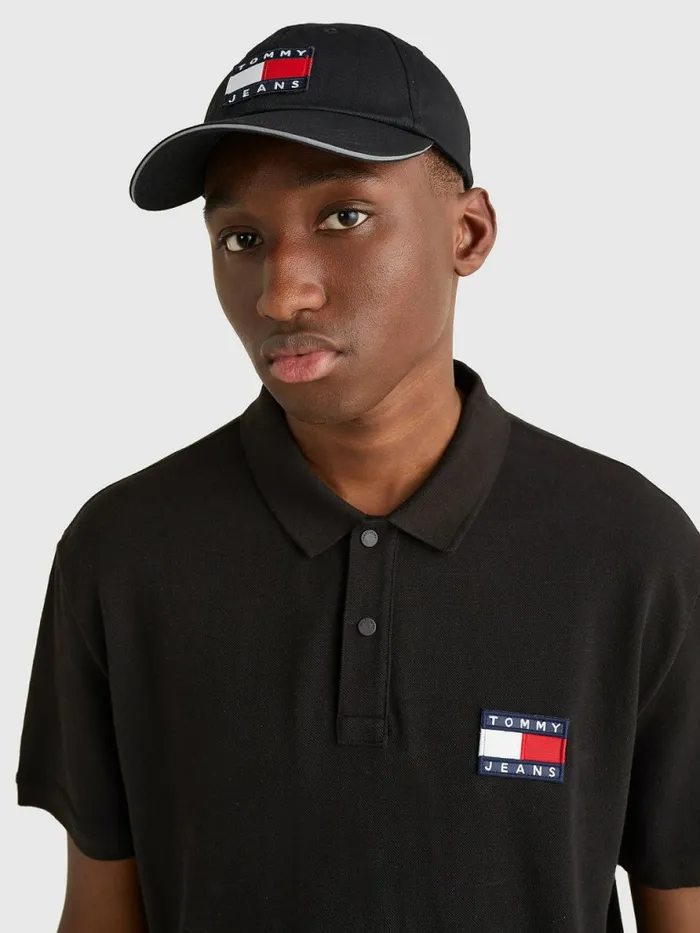 Tommy Hilfiger Tommy Badge Heritage Cap Black Mens Hats and Scarves Online