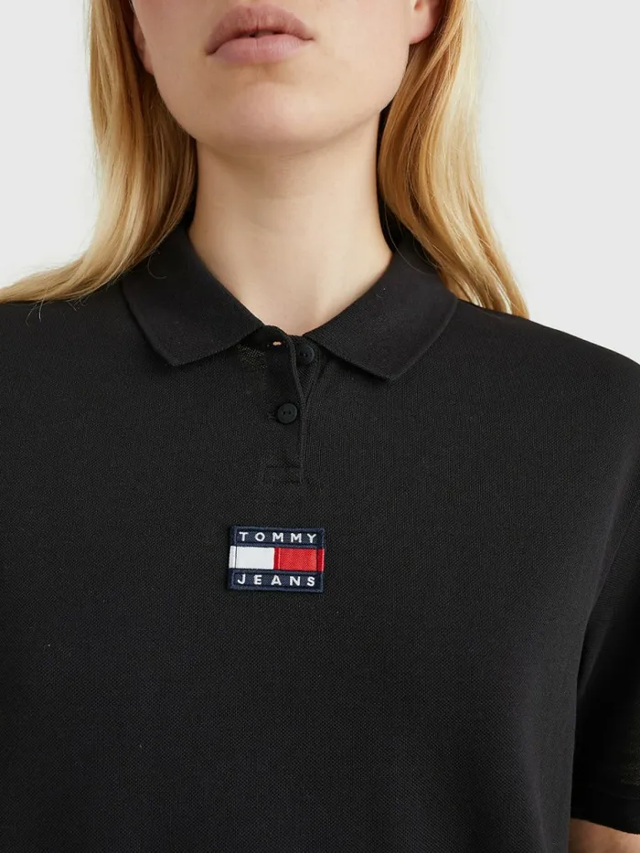Tommy Hilfiger Tommy Badge Polo Black Womens Polo Shirts Near Me