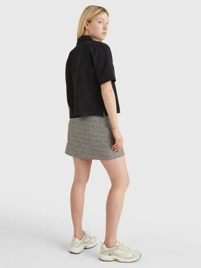 Tommy Hilfiger Tommy Badge Polo Black Womens Polo Shirts Near Me