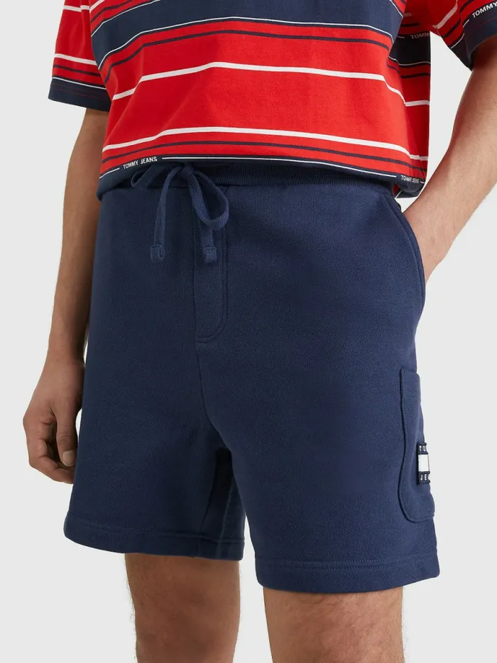 Tommy Hilfiger Tommy Badge Relaxed Cargo Shorts Twilight Navy Mens Shorts Gift for Friend Tommy Hilfiger Tommy Badge Relaxed Cargo Shorts Twilight Navy Mens Shorts Gift for Friend