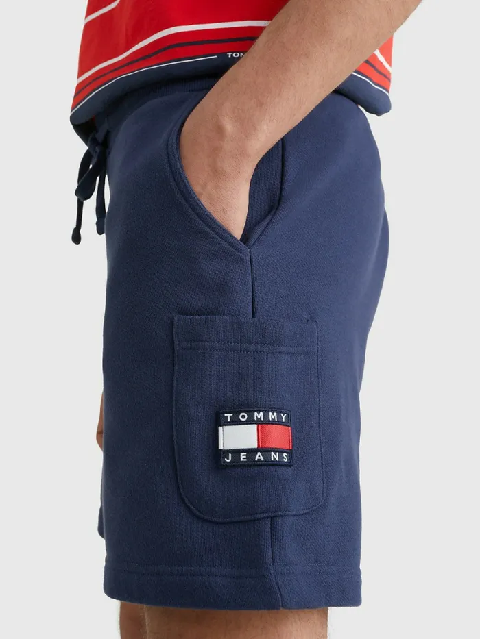Tommy Hilfiger Tommy Badge Relaxed Cargo Shorts Twilight Navy Mens Shorts Gift for Friend