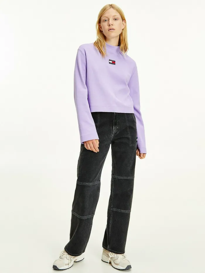 Tommy Hilfiger Tommy Badge Relaxed TShirt Violet Viola Womens TShirts Cheap On Sale Tommy Hilfiger Tommy Badge Relaxed TShirt Violet Viola Womens TShirts Cheap On Sale