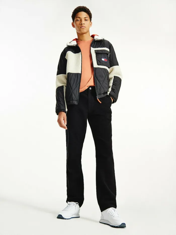 Tommy Hilfiger Tommy Badge Sherpa Jacket Black Mens Coats and Jackets On Sale Tommy Hilfiger Tommy Badge Sherpa Jacket Black Mens Coats and Jackets On Sale