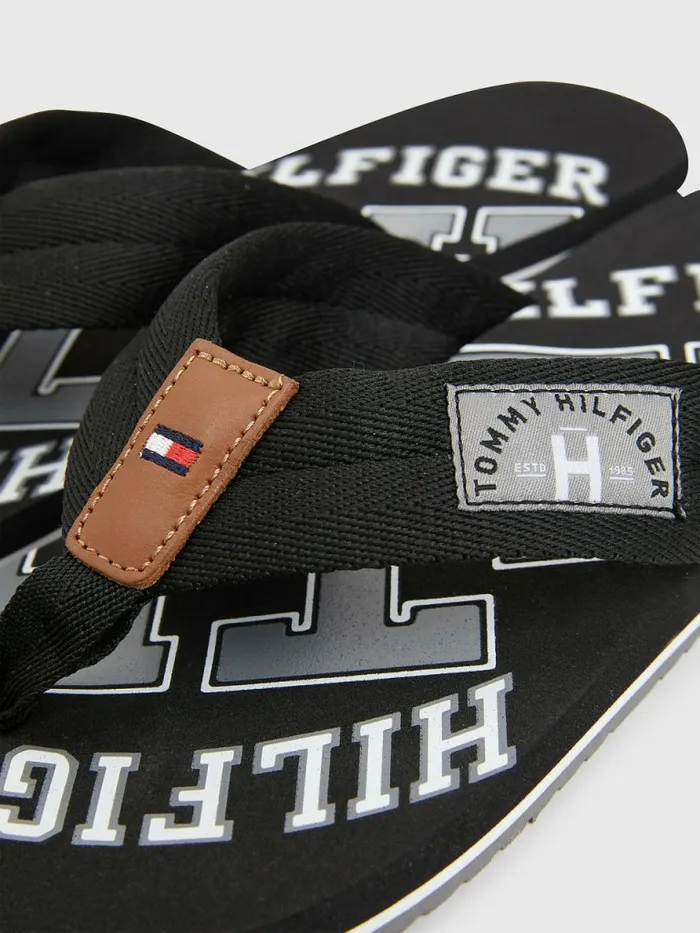 Tommy Hilfiger Tommy Beach Sandals Black Mens Sandals Sliders and Flip Flops Fashion