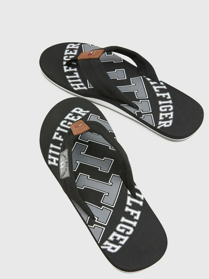 Tommy Hilfiger Tommy Beach Sandals Black Mens Sandals Sliders and Flip Flops Fashion