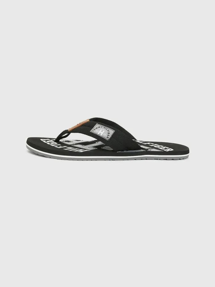 Tommy Hilfiger Tommy Beach Sandals Black Mens Sandals Sliders and Flip Flops Fashion