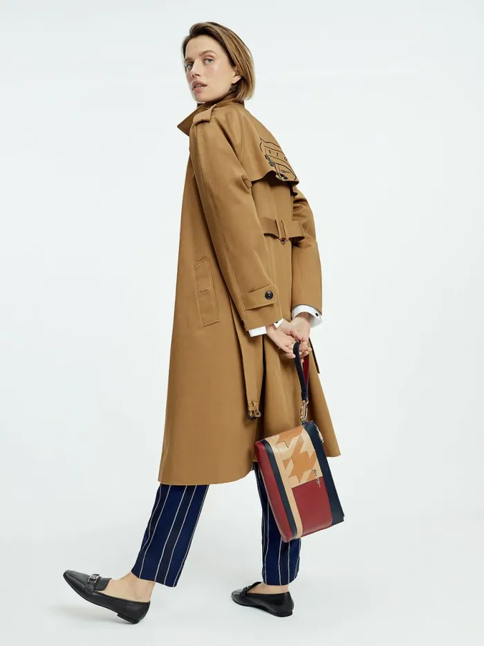 Tommy Hilfiger Tommy Icons Trench Coat Countryside Khaki Womens Coats and Jackets Fashion