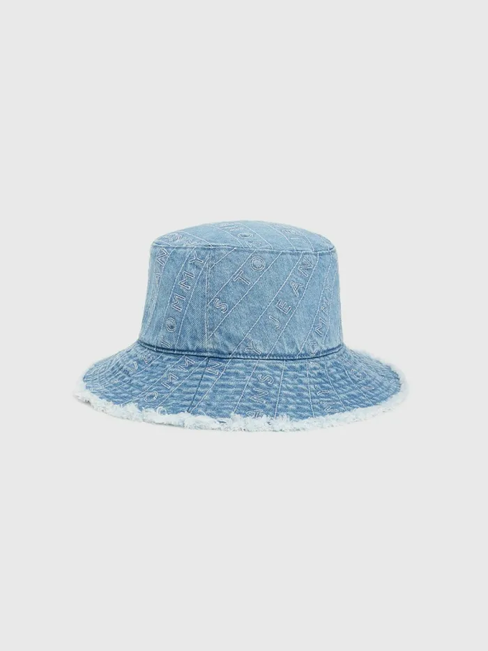 Tommy Hilfiger Tommy Jeans Item Bucket Hat Blue Crush Womens Hats and Scarves On Sale