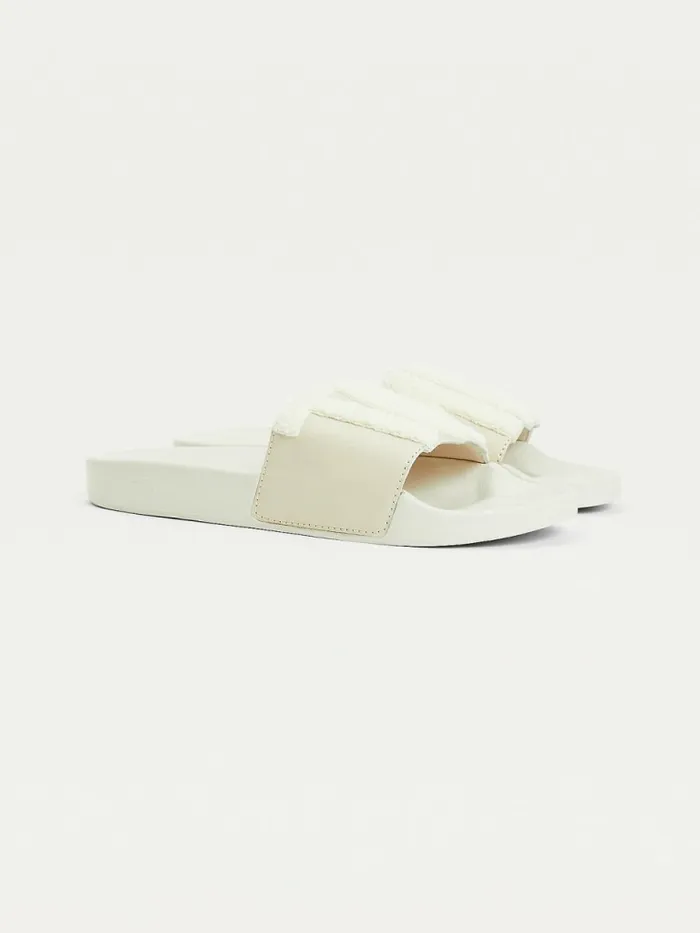 Tommy Hilfiger Tommy Lettering Pool Slides Classic Beige Womens Sandals Popular Tommy Hilfiger Tommy Lettering Pool Slides Classic Beige Womens Sandals Popular